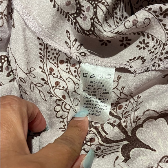 Linea Donatella Floral Pajama Set - Cream and Brown - Picture 7 of 9